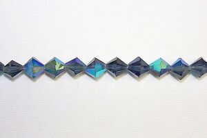 Glass Beads- 10 mm-Bi-cone-16 Faceted - Five (5) Strands (About 200 Beads Total)