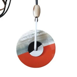 Halskette mit Büffelhorn-Anhänger. Einzigartiger Schmuck. Statement Anhänger - Bild 1 von 7
