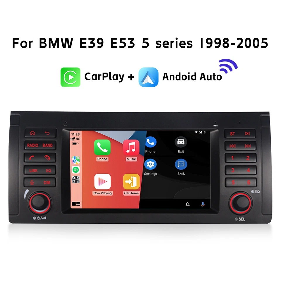 Coche Estéreo CarPlay BMW E39 X5 Serie 5 Android Auto Espejo Link BT FM/AM IPS Foto 1 de 4