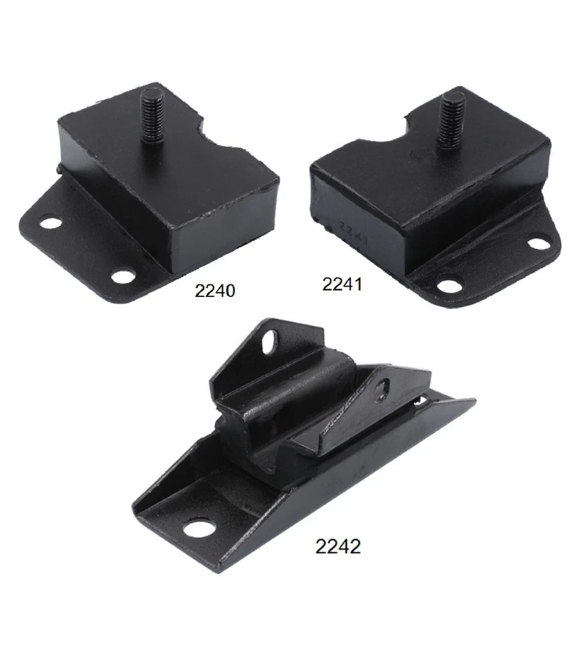 3 件前置电机和自动变速器安装适用于 1965 - 1968 水星蒙特克莱尔 6.4L — 第 1/4 张图片