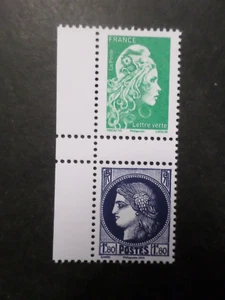 Francia 2023 Par Vertical 2 Sellos Marianne Comprometidos / Ceres 1938 Nueva MNH - Imagen 1 de 1