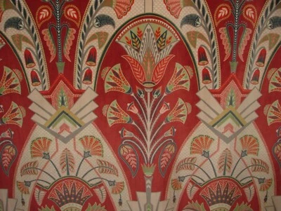 Kunst Deco Festival Granat Rot Plüsch samt Stoff Vorhang Polster Kissen - Bild 1 von 4