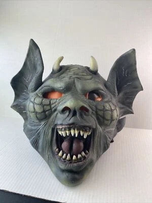 Vtg  Rubie's Vinyl Mask Costume Adult Large Halloween Cosplay Devil Goblin - Image 1 of 2
