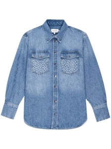 FRAME Atelier giacca camicia oversize taglia XS blu - Foto 1 di 2