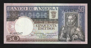 🇦🇴 Angola 50 Escudos, 1973, P-105, UNC * Poet Luís de Camões - Picture 1 of 2