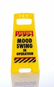 Desk Warning Sign Mood Swing In Operation Office Fun Secret Santa Novelty Gift - Picture 1 of 2