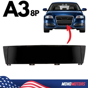 FOR AUDI A3 8P FRONT BUMPER NUMBER PLATE BACKING PIANO BLACK 8P4807285G - Picture 1 of 5