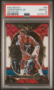 2022-23 Panini Select #69 Jabari Smith Jr Tri-Color Rookie PSA 10 - Imagen 1 de 2