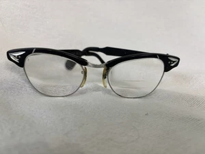 Vintage 1950s Women’s Cat Eye Black Glasses - Picture 1 of 8