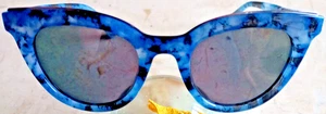 PRIVE REVAUX THE KIKI JBW 50 22 145 CAT 3 POLARIZED BLUE MARBLE SUNGLASSES - Picture 1 of 4