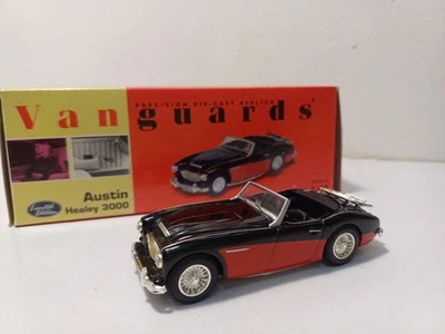 VANGUARDS 1/43 VA05102 AUSTIN HEALEY 3000 BLACK & RED - Image 1 of 4