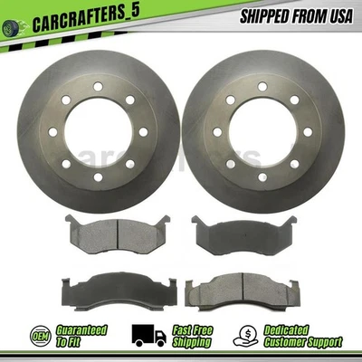 Rotores de freio a disco conjunto de pastilhas de freio dianteiras para 73 74 Dodge B300 Van D300 Pickup 3.7L - Imagem 1 de 4