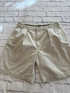 Polo Ralph Lauren Khaki Chino Shorts Mens Size 36 Pleated Preppy  - Picture 1 of 8