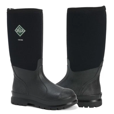Muck 男式 Chore 经典工作靴黑色男式 8M CH-000A 全新 Dmgd 盒子 — 第 1/4 张图片