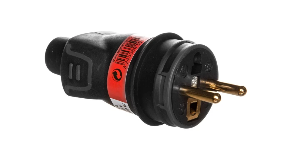 HELMO Wtyczka przenośna gumowa 16A 2P+Z 230V IP44 czarna 050114 - Image 1 of 1