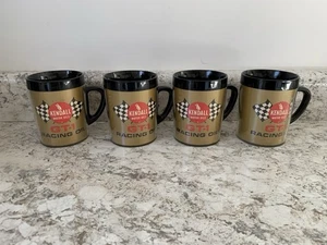 Lote de 4 tazas de café publicitarias Kendall Motor Oil Racing GT-1 Thermo-Serv de colección - Imagen 1 de 5