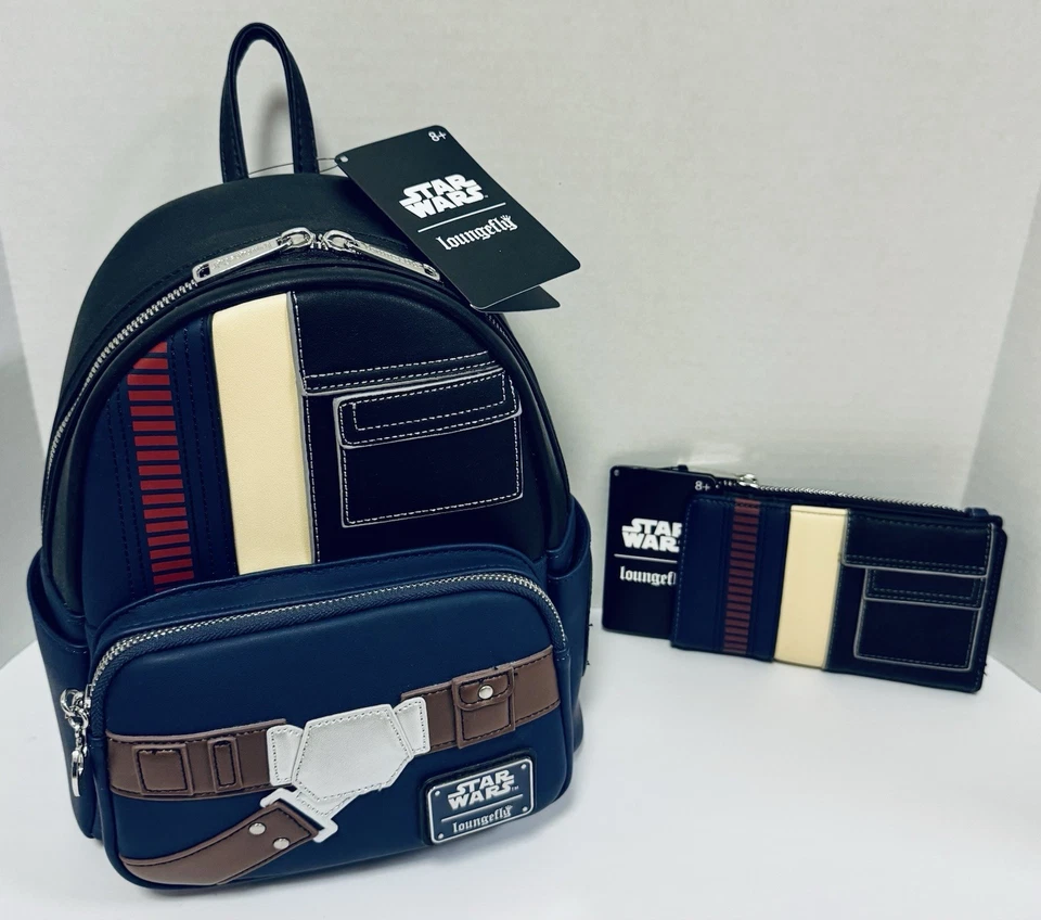 Mini Mochila y Cartera Disney Loungefly Star Wars Rebel Han Solo Nueva con Etiquetas Foto 1 de 4