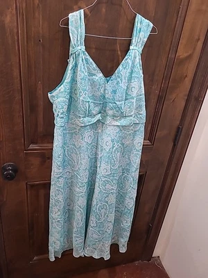 Maxi Vestido Para Mujer George 3X 22-24 Manga Corta Cuello en V Elastizado Foto 1 de 3