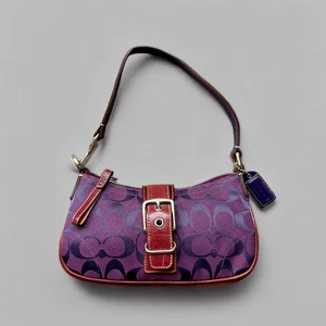 Coach Y2K Purple Signature Mini Demi Buckle Shoulder Bag 6362 China - Picture 1 of 8