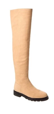 NWD $895 Stuart Weitzman Chicago Lug Suede Over-The-Knee Boot Sand US6B/EU 36.5 - Image 1 of 4