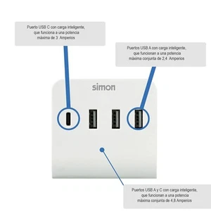 Chargeur mural Simon - Photo 1/5