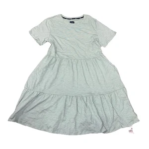 Short Sleeve Tiered Dress by GAP (Granite Green) M - Picture 1 of 2