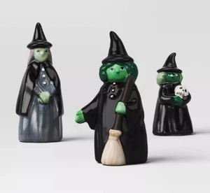 Juego de 3 mini estatuillas de bruja de cerámica Target Hyde & Eek 2025 Halloween NUEVO - Imagen 1 de 2