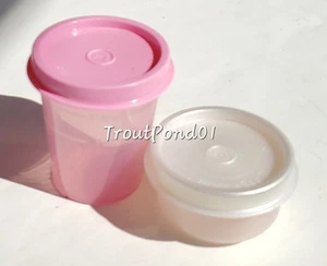 TUPPERWARE Midgets Smidgets Set 2 Mini Cuencos Tapas Prosecco Rosa Rubor + Pastel  - Imagen 1 de 3