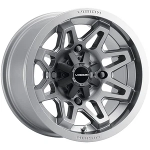 14x7 +38.1 Vision 416 Se7en 4x110 Gunmetal Wheels (Set of 4) - Picture 1 of 2