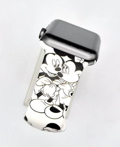 Apple Watch Armband - Disney - B&W Mickey & Minnie Mouse passend für 1-10, SE & Ultra - Bild 1 von 6