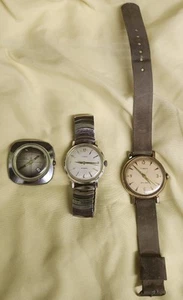 Lot Of 3 Vintage 1960s 1970s Timex Mens Watches  2 Working.  - Picture 1 of 12