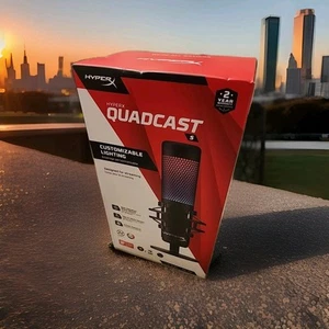HyperX QuadCast S Freestanding Condenser Microphone - Fast SHIPPING MSRP $159 - Picture 1 of 13