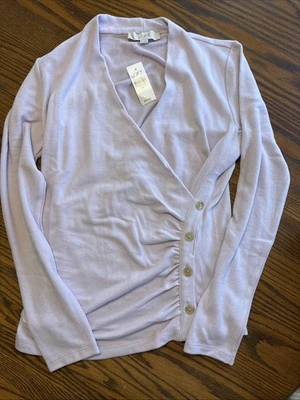 Suéter feminino loft lavanda manga longa tamanho médio novo com etiquetas - Imagem 1 de 4