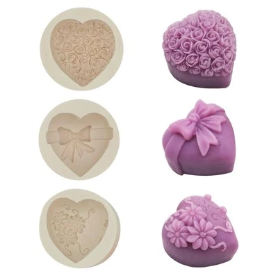 Keleily stampi Silicone Dolci,3Pezzi Stampi per Sapone in Silicone Mousse di R - Immagine 1 di 4