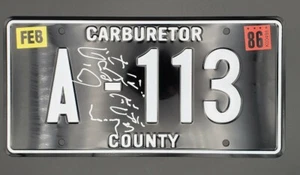 LARRY THE CABLE THE GUY SIGNED MATER PLATE COA CARS MOVIE - Picture 1 of 2