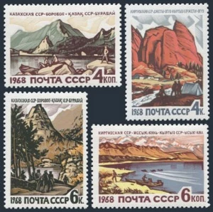 Russia 3530-3533, MNH. Michel 3555-3558. Landscapes 1968, Central Asia. Borovoe, - Picture 1 of 1