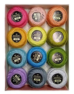 Wonderfil Eleganza #8 Perle Cotton Embroidery Thread Sampler Collection, - Picture 1 of 1