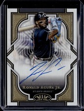 2023 Topps Tier One Baseball Ronald Acuna Jr. BRAVES #T1A-RAC On Card Auto /75