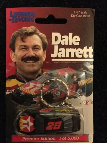 2 Dale Jarrett  Keychain  NASCAR Key Chains 1:87 Die Cast Car Legends Of Racing Cover