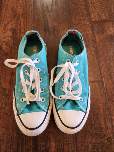 Sneakers basse bambino CONVERSE All Star Chuck Taylor taglia 5 turchese doppia punta