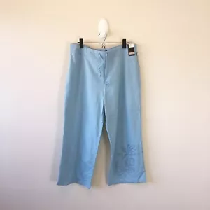 Pantalones deportivos recortados para mujer New York & Company azul bordada pierna XL NUEVOS CON ETIQUETAS’s - Imagen 1 de 11