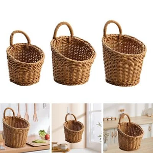Wall Hanging Baskets Decorative Basket Holder Hanging Wall Fruit Vegetable - Picture 1 of 20