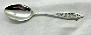 Marinette Wisconsin Sterling Silver Souvenir Spoon Weidlich Cut Work Simple - Picture 1 of 5