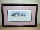 D. Morgan Framed Double Matted Watercolor Print 1990 - "so Dear To My Heart"