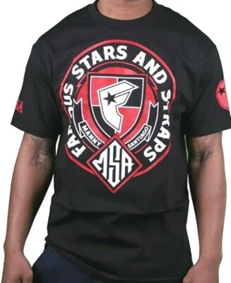 Famous Stars & Straps X Msa Honor Manny Santiago Skate Camiseta Negra Nwt - Imagen 1 de 2