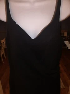 NWT John Roberts Black Cocktail Dress Semi Sheer Layer Ruched Bodice Lined Sz 8 - Picture 1 of 12