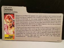 Vintage GI Joe Cobra Zarana v1 Figure File Card