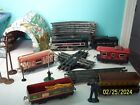 Vintage  Lot Of Marx  Toys  Tin Train Set W/ Track & Accessories & Tunnel