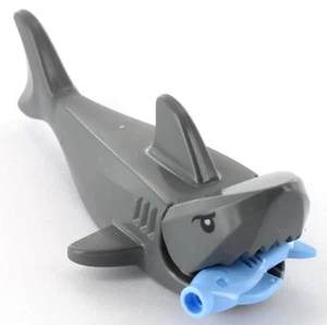 LEGO tiburón con pez, tiburón, 14518c01pb01, 6044722, 6107827, NUEVO - Imagen 1 de 3