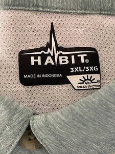 Camisa de pesca Habit para hombre 3XL verde con botones ventilados manga corta factor solar 40+ - Imagen 1 de 15